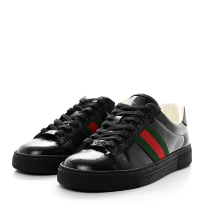 Gucci Crystal GG Monogram Web Womens New Ace Sneakers 38 Black 3 of 9