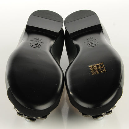 Chanel Calfskin Camellia Bead Ballerina Flats 36.5 Grey Black 5 of 8