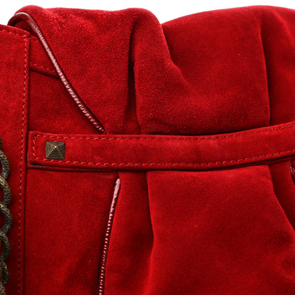 Christian Louboutin Suede Chain Shoulder Bag Red 11 of 11