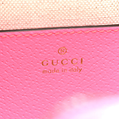 Gucci GG Supreme Monogram Textured Dollar Calfskin Web Ophidia Small Crossbody Bag Beige Ebony Fuchsia 6 of 11