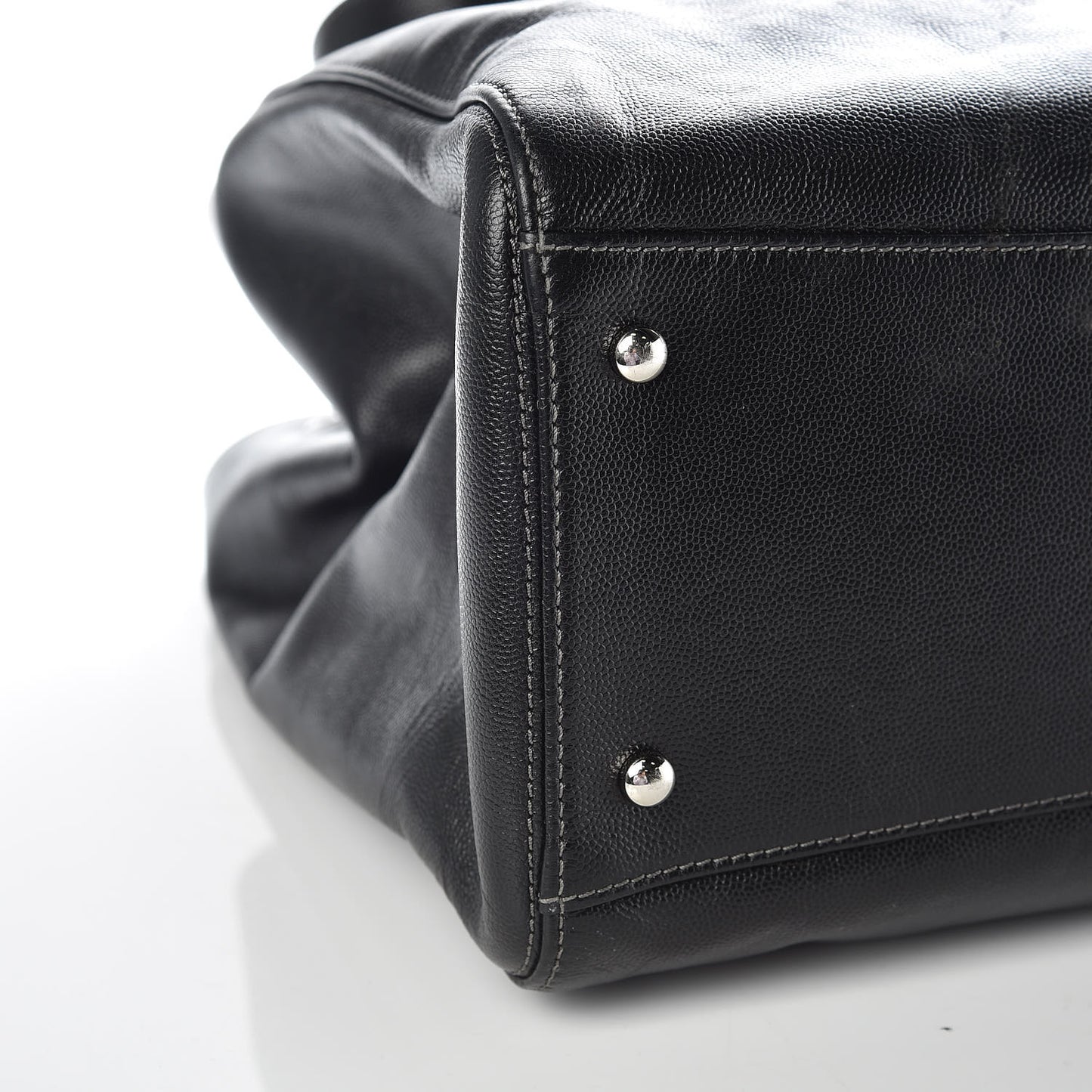 Caviar Large Cerf Executive Shopper Tote Black