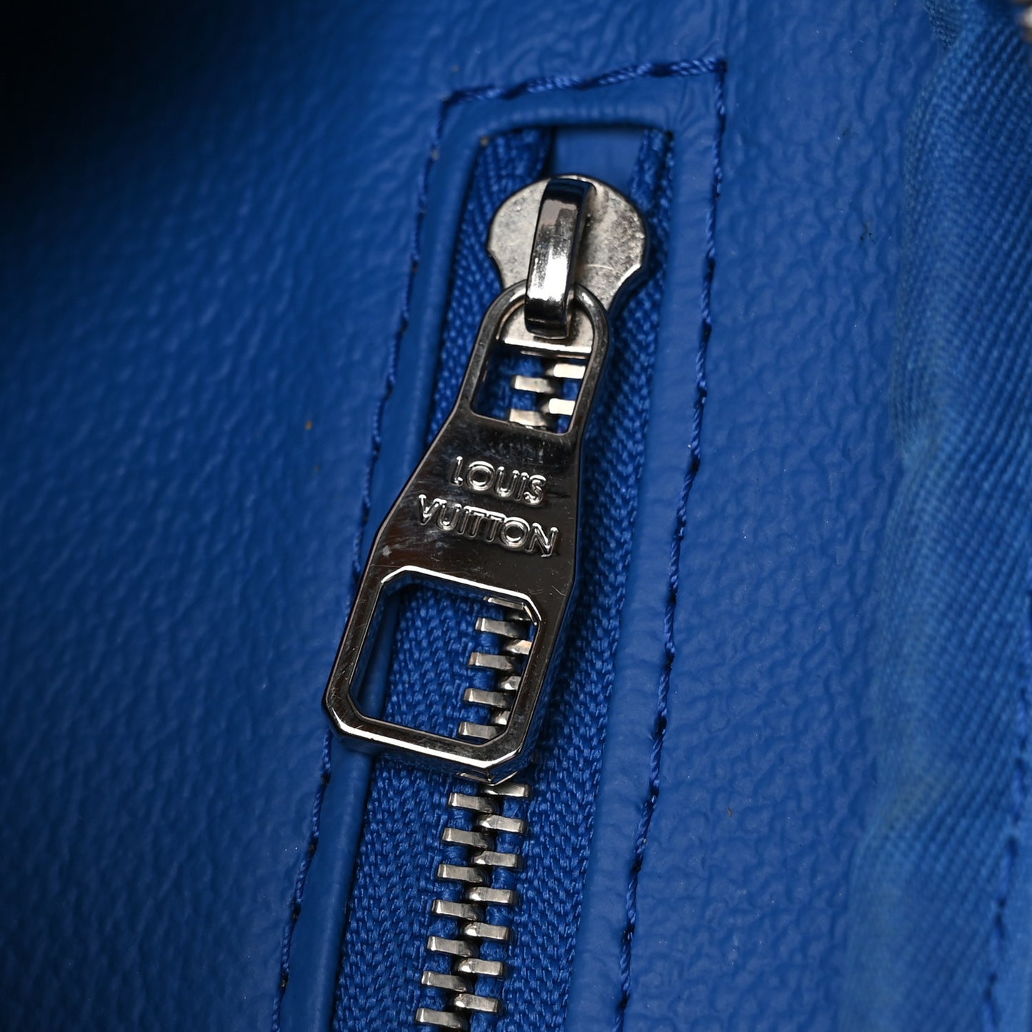 Monogram Macassar Dopp Kit Toilet Pouch Indigo Blue