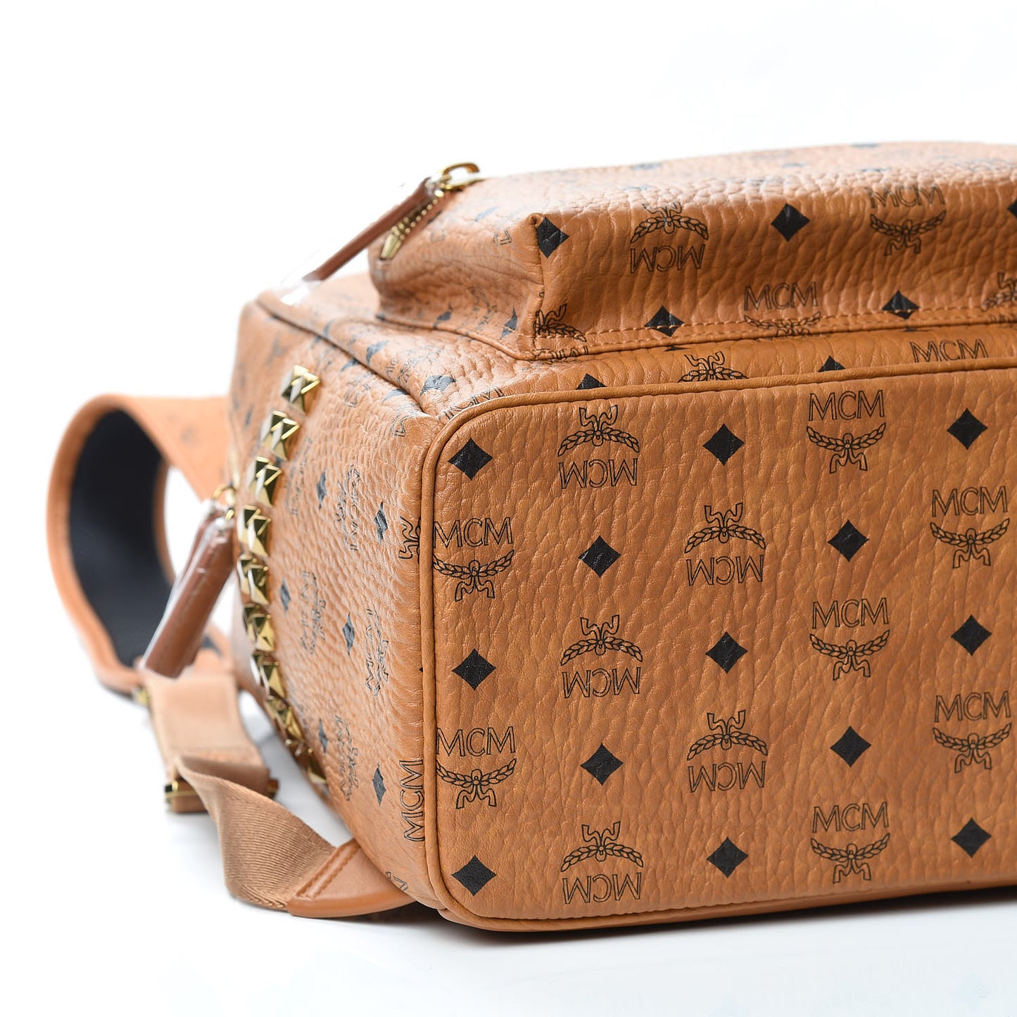 Visetos Medium Side Studs Stark Backpack Cognac