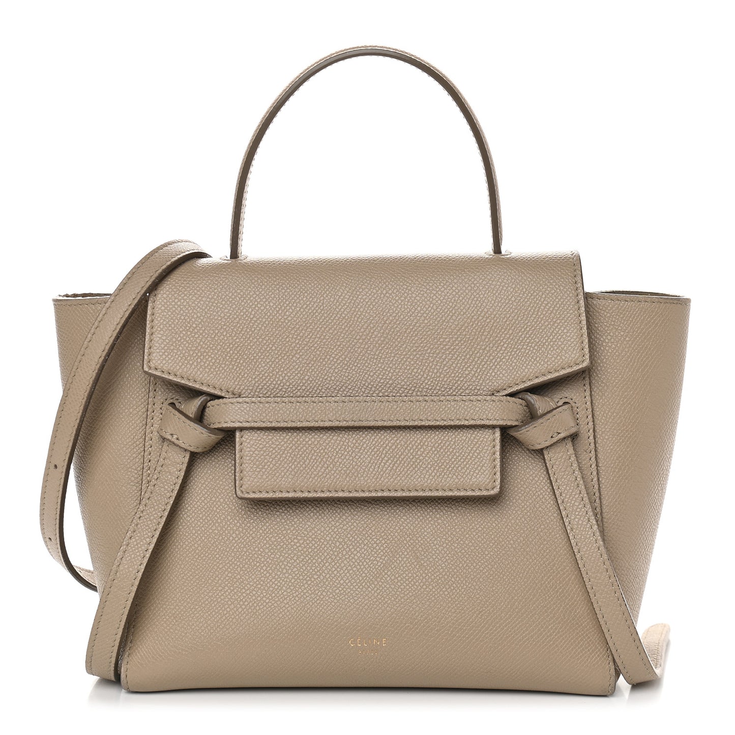 Grained Calfskin Nano Belt Bag Light Taupe