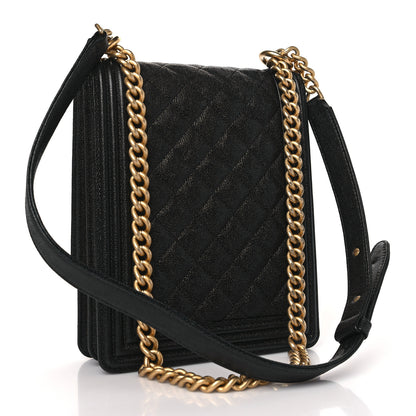 Chanel Caviar Quilted North South Boy Flap Black 3 of 9