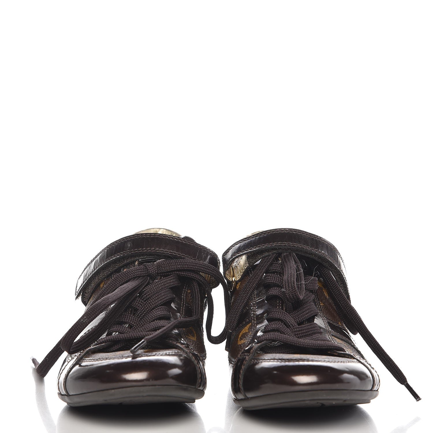 Louis Vuitton Patent Monogram Globe Trotter Sneakers 35 2 of 11