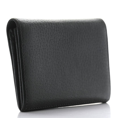 Gucci Calfskin Boar Ring Card Holder Black 3 of 10