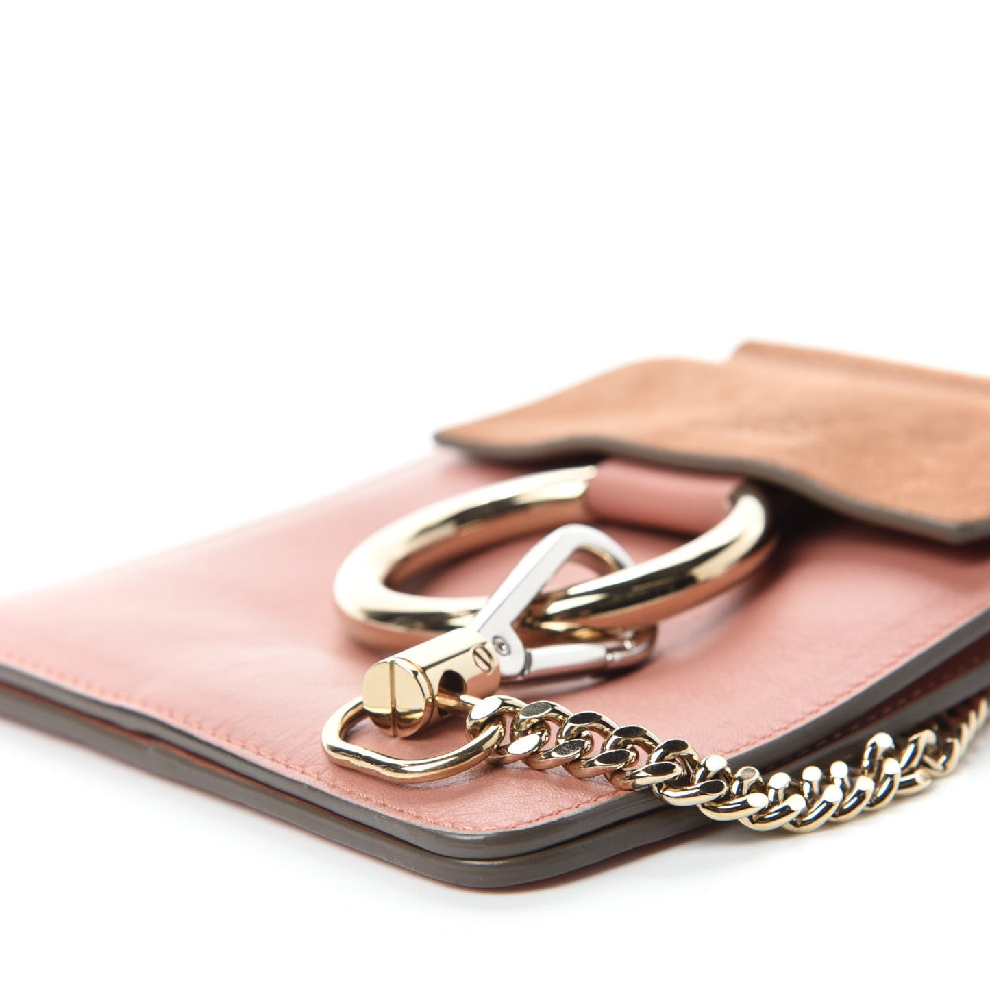 Suede Calfskin Mini Faye Bracelet Bag Ideal Blush