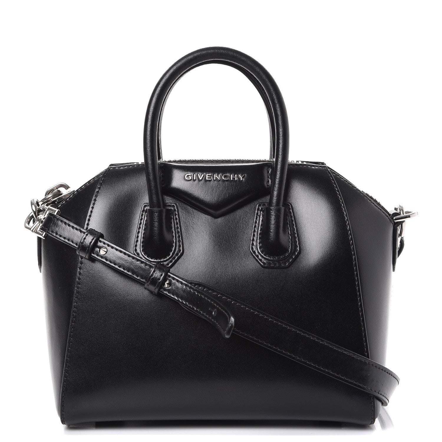 Givenchy Shiny Lord Calfskin Mini Antigona Black 1 of 11