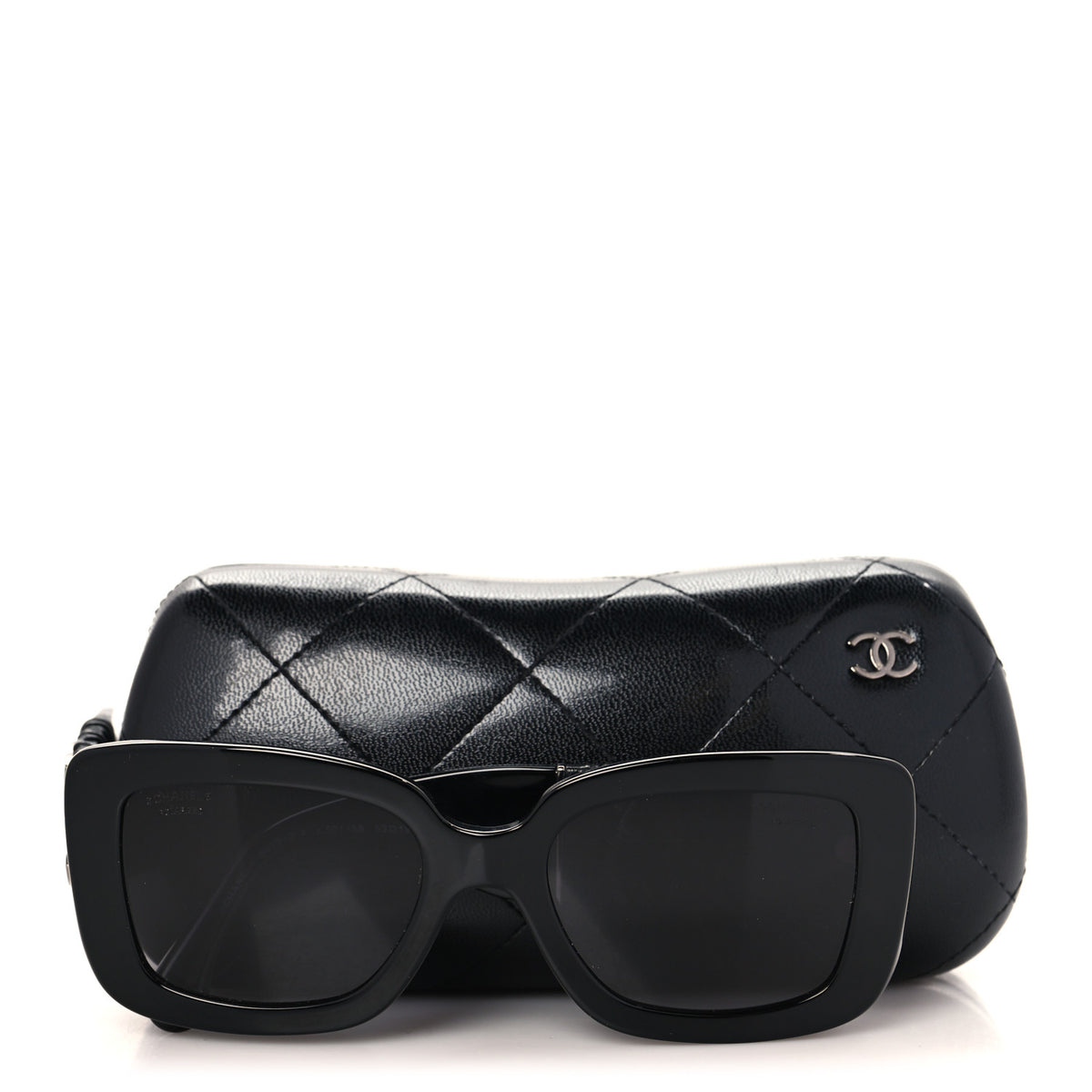 Chanel Acetate Calfskin Polarized Square Sunglasses 5473-Q-A Black 8 of 8