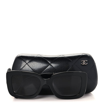 Chanel Acetate Calfskin Polarized Square Sunglasses 5473-Q-A Black 8 of 8