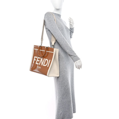 Fendi Patent Plexiglass Medium Fendi Sunshine Shopper Tote Grezzo 2 of 7