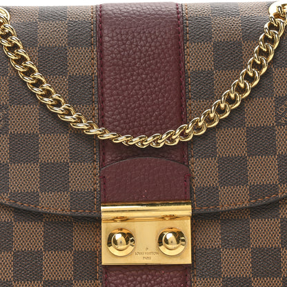 Louis Vuitton Damier Ebene Cuir Taurillon Wight Bordeaux 7 of 9