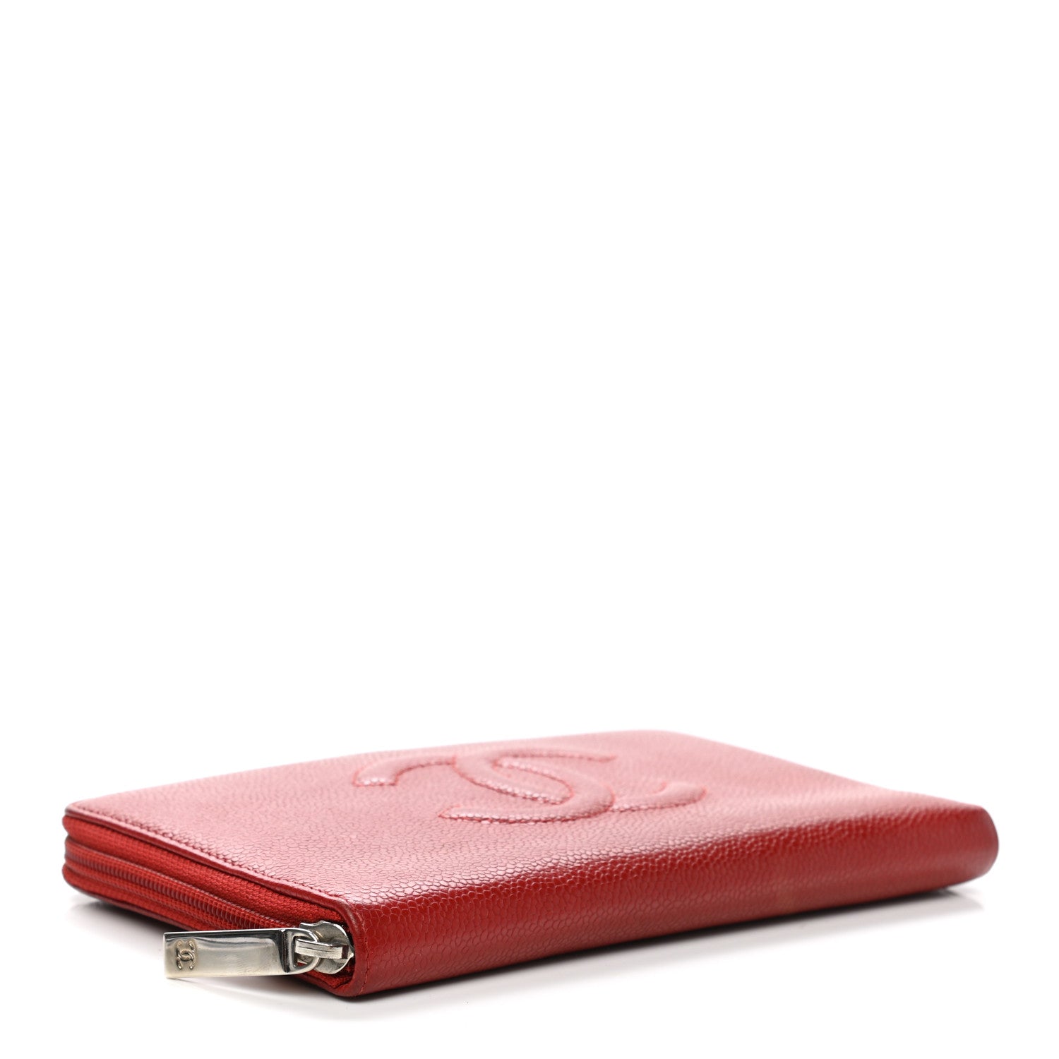 Chanel Caviar Large CC Timeless Zip Around Organizer Wallet Red 4 of 12
