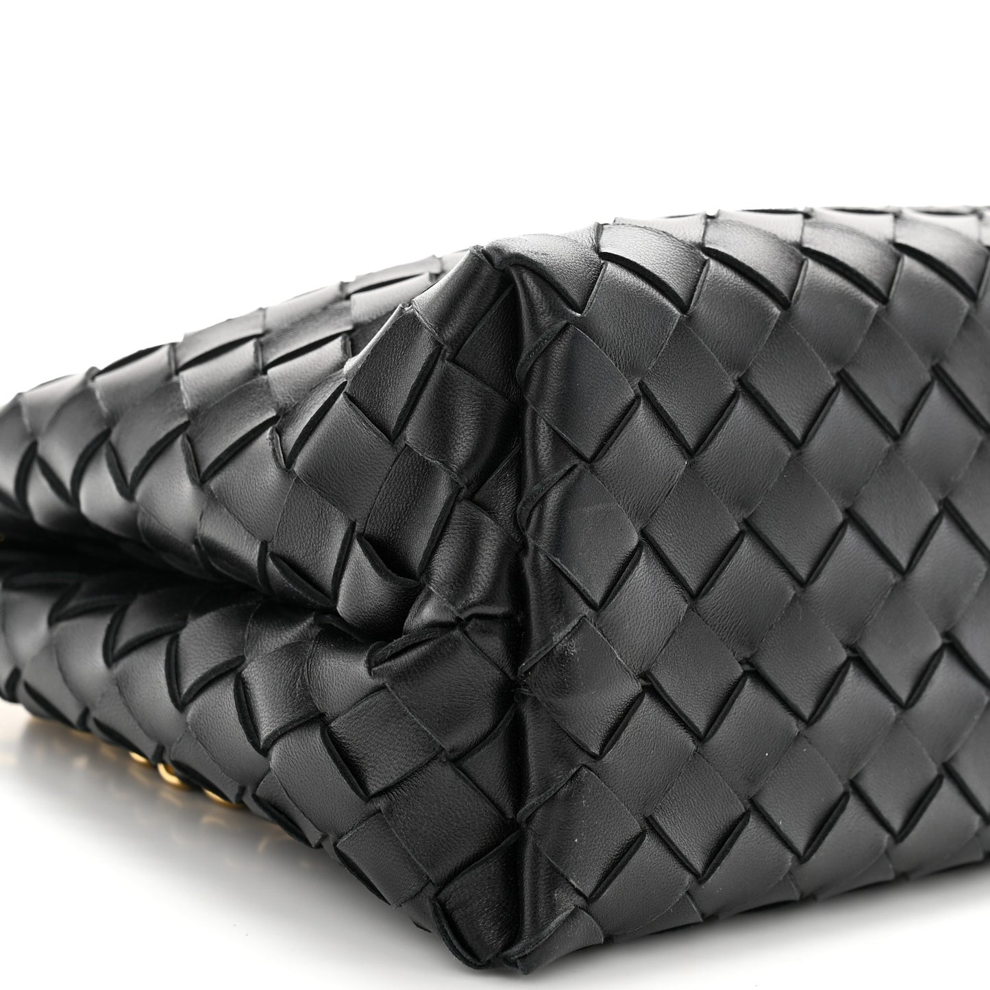 Nappa Intrecciato Small Andiamo With Chain Shoulder Bag Black