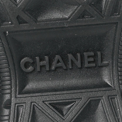Chanel Nylon Suede Calfskin CC Sneakers 40 Black 6 of 9
