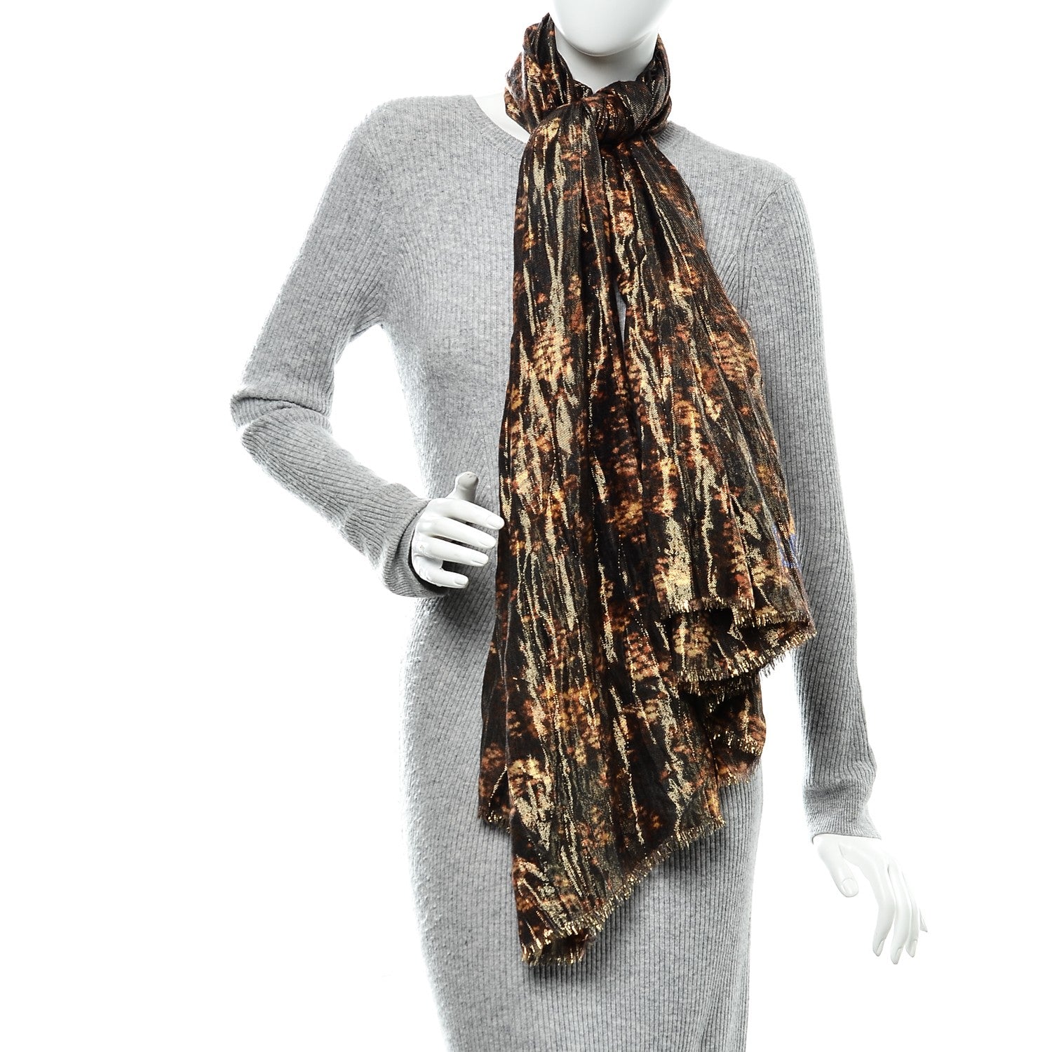 Louis Vuitton Cashmere Silk Blurry Stole Mordore 2 of 5