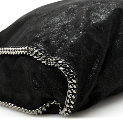 Stella McCartney Metallic Shaggy Deer Falabella Fold Over Tote  Black 10 of 11