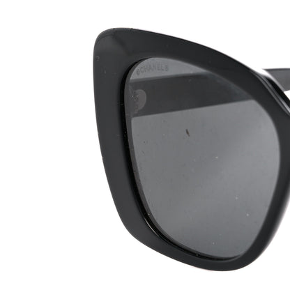 Chanel Acetate Strass Square Sunglasses 5422-B Black White 7 of 8