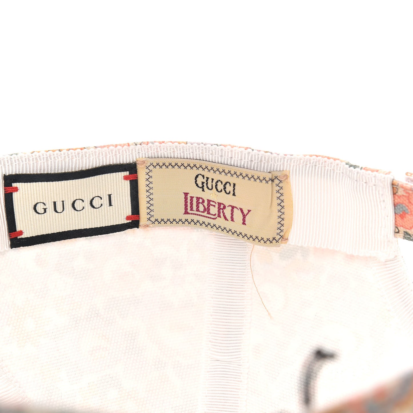 X LIBERTY OF LONDON Canvas Infinity Abbey Baseball Hat Perfect Pink Ivory