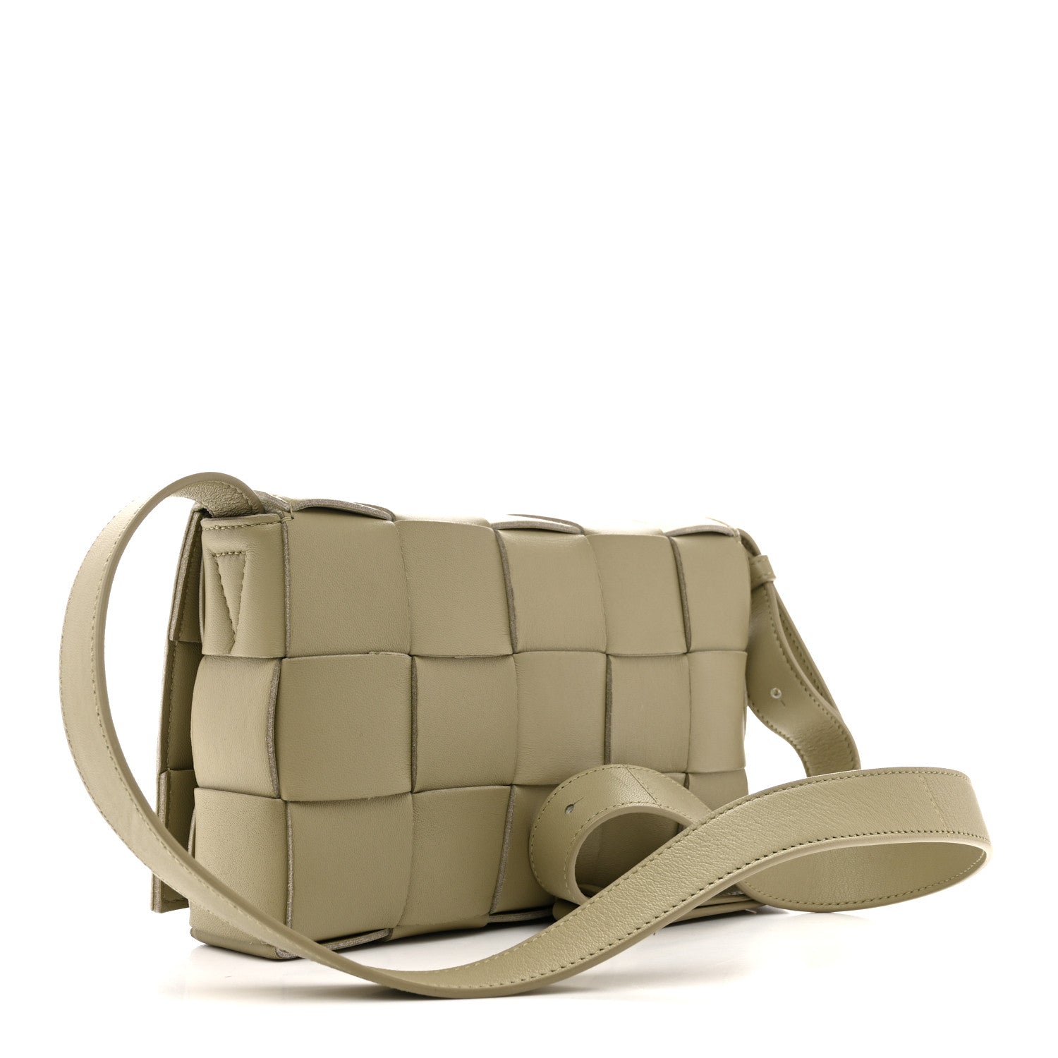 Bottega Veneta Lambskin Maxi Intrecciato Cassette Crossbody Bag Travertine 3 of 14