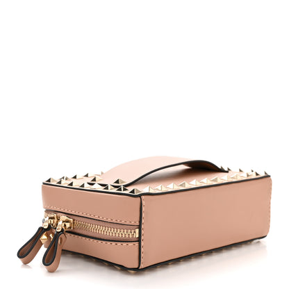 Valentino Garavani Calfskin Rockstud Camera Clutch Crossbody Bag Poudre 4 of 9