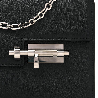 Hermes Chevre Mysore Mini Verrou Chaine Bag Black 17 of 20