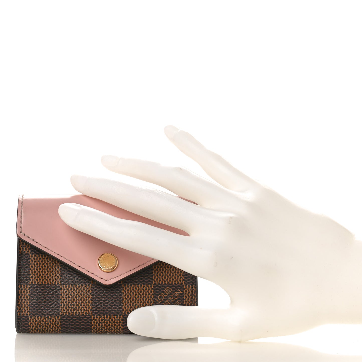Damier Ebene Zoe Wallet Rose Ballerine
