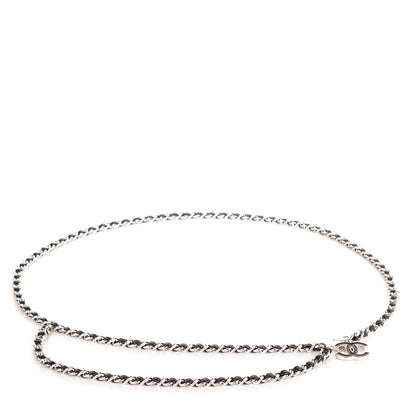 Chanel Lambskin Enamel CC Chain Belt Black Silver 1 of 4