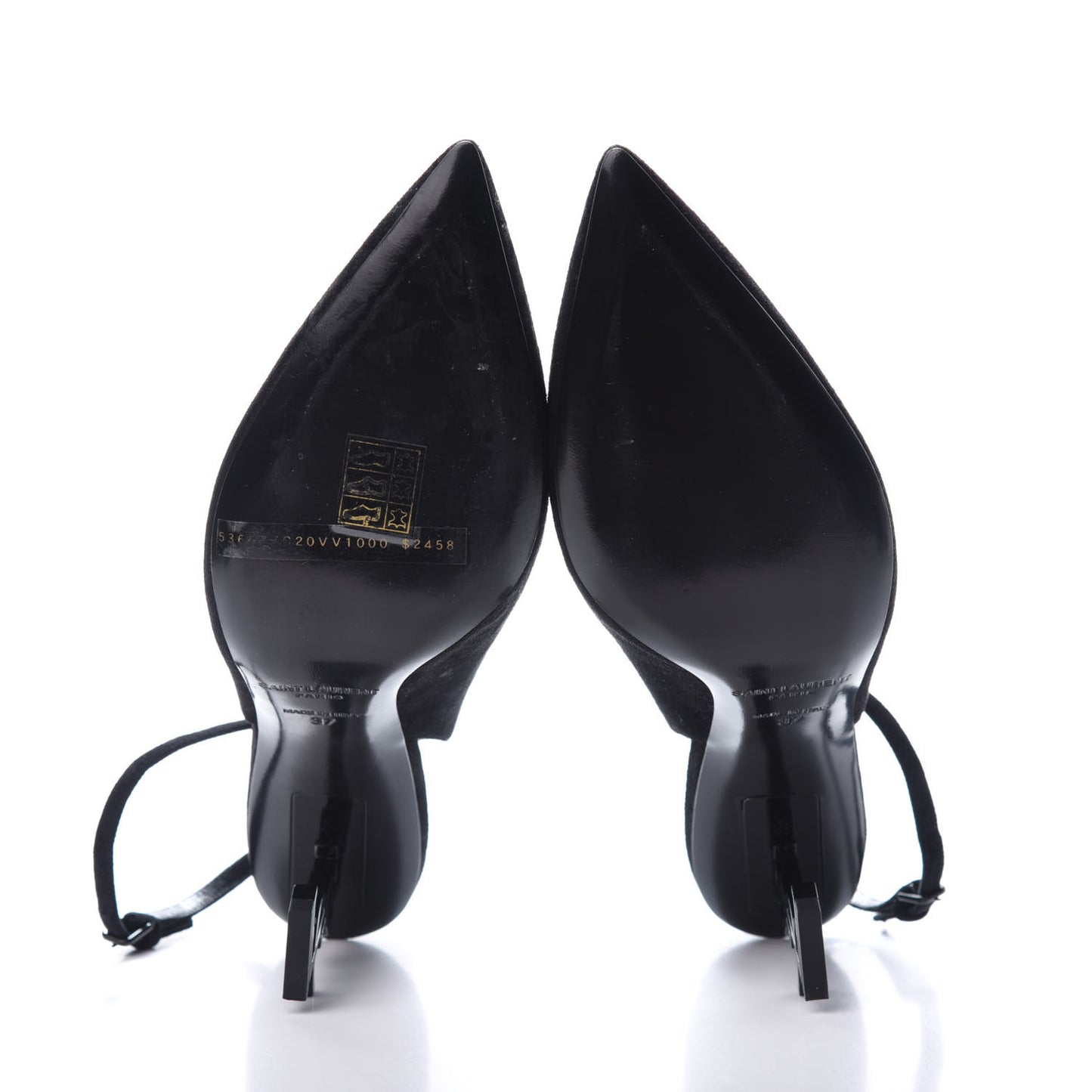 Suede Opyum 110 Slingback Sandals 37 Black