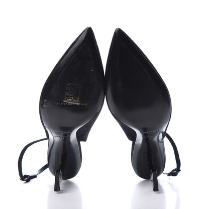Saint Laurent Suede Opyum 110 Slingback Sandals 37 Black 5 of 11