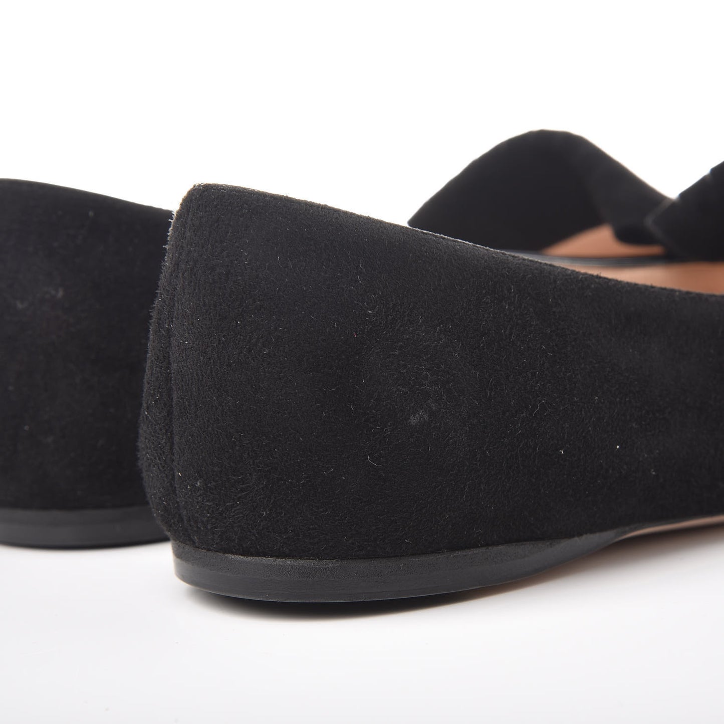 Kid Scamosciato GG Marmont Fringe Flats 37 Black