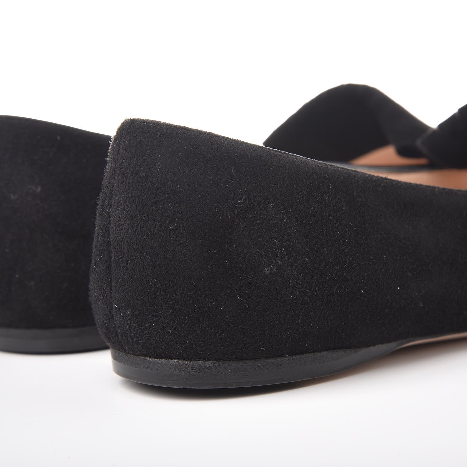 Gucci Kid Scamosciato GG Marmont Fringe Flats 37 Black 6 of 11