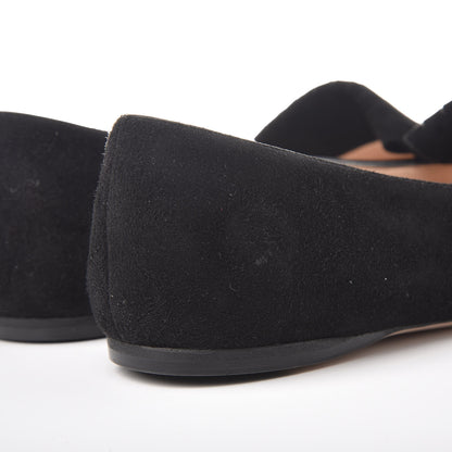 Gucci Kid Scamosciato GG Marmont Fringe Flats 37 Black 6 of 11