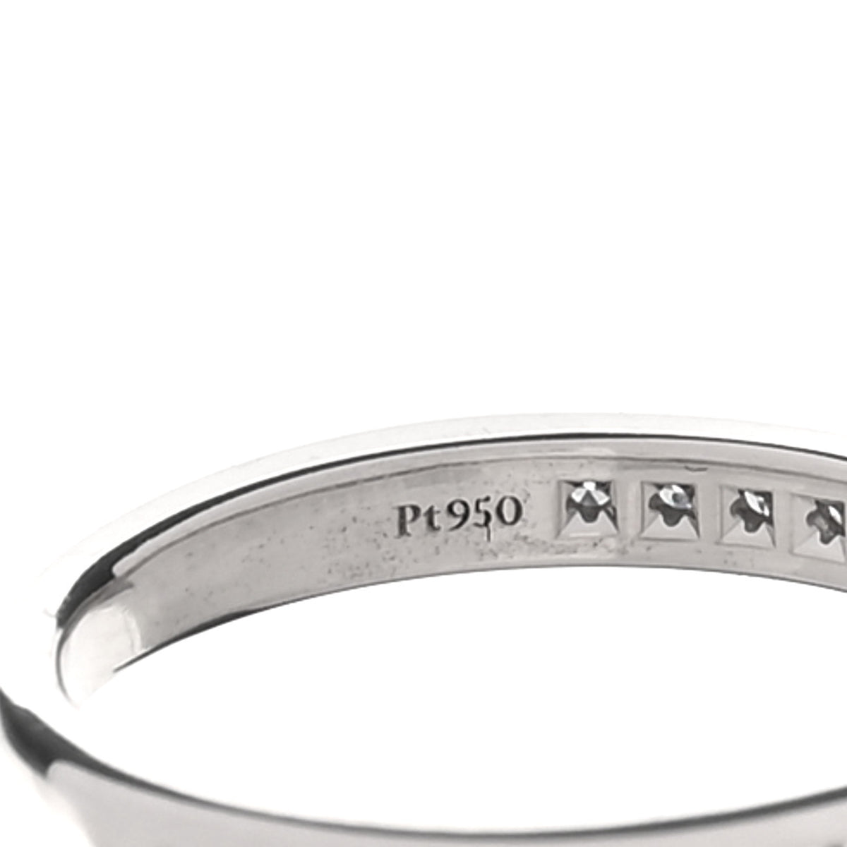 Platinum Diamond 2.5mm Half Circle Wedding Band Ring 49 4.75