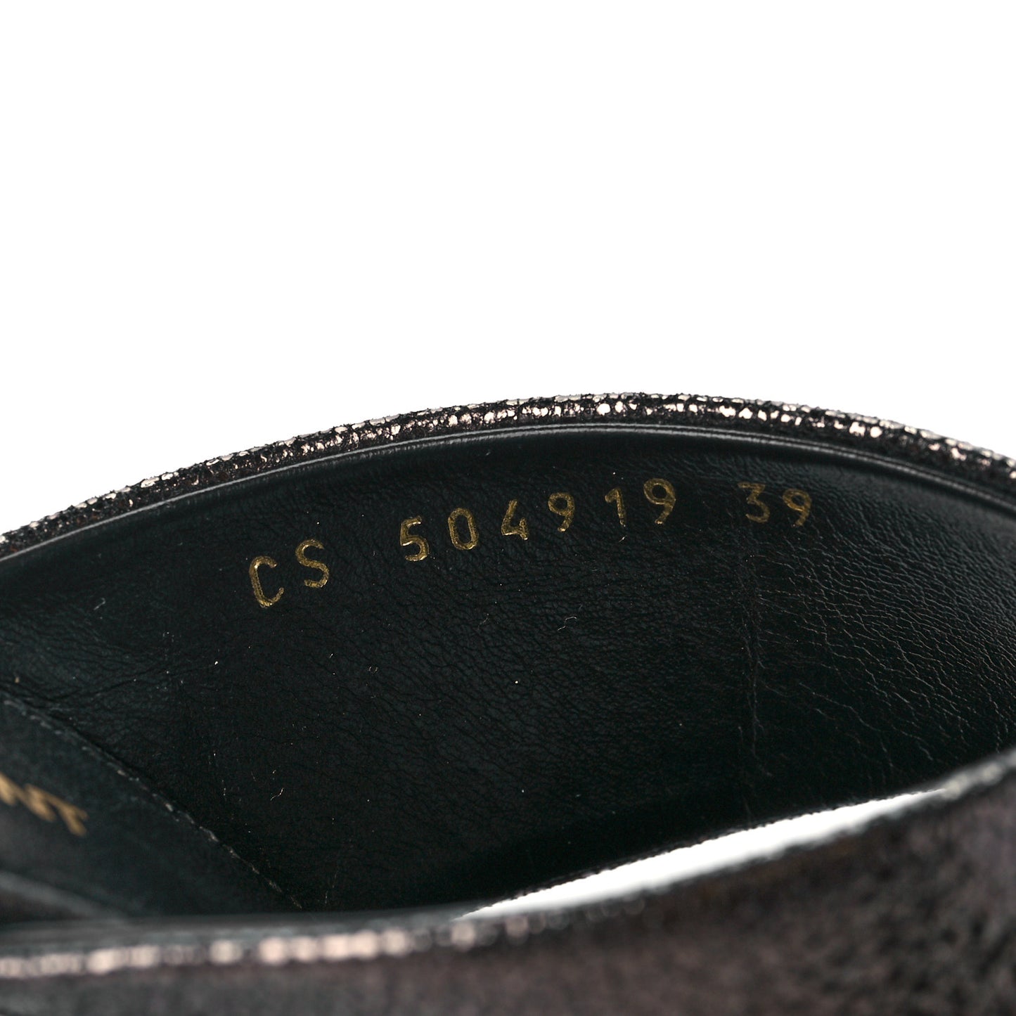 Metallic Supercrack Calfskin LouLou 95 Mule Sandals 39 Nero Gun Metal