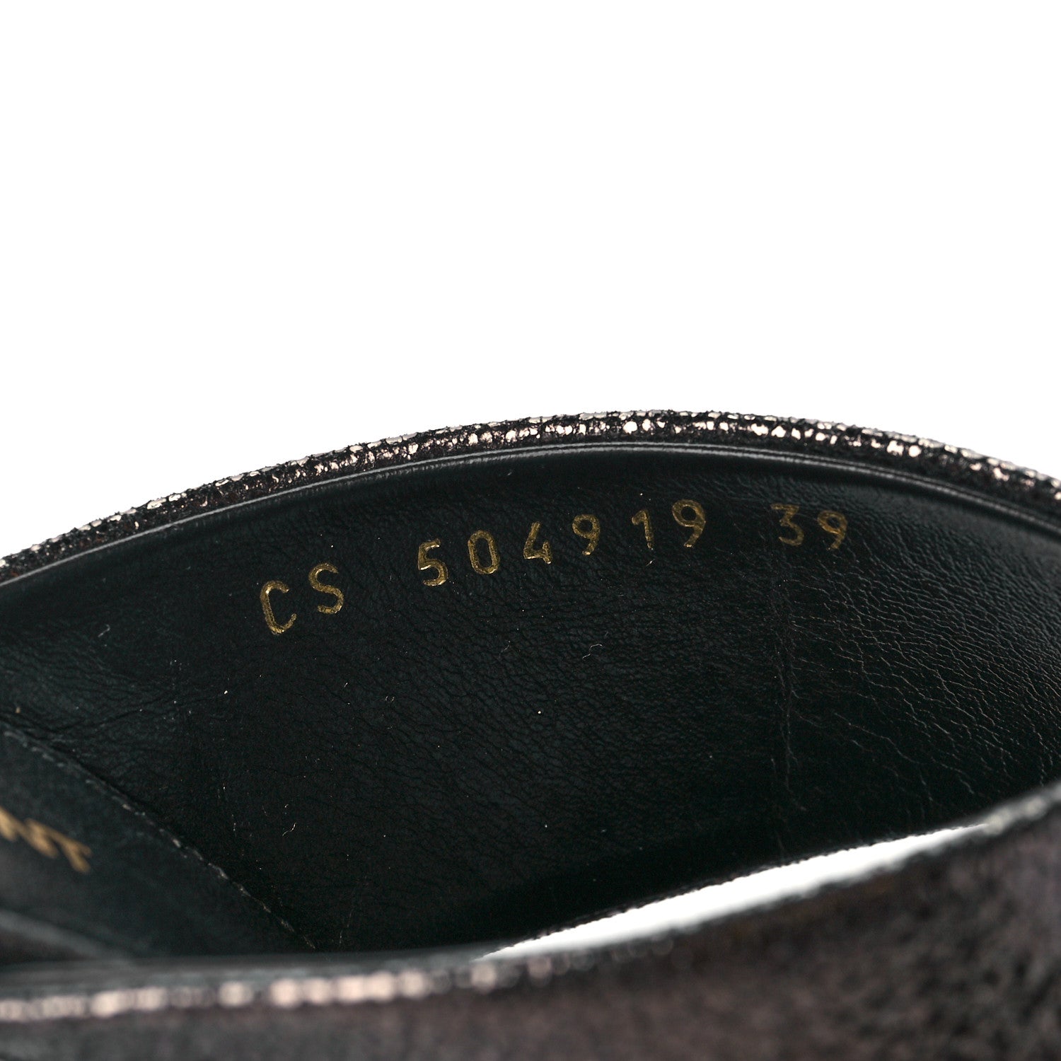 Saint Laurent Metallic Supercrack Calfskin LouLou 95 Mule Sandals 39 Nero Gun Metal 9 of 10