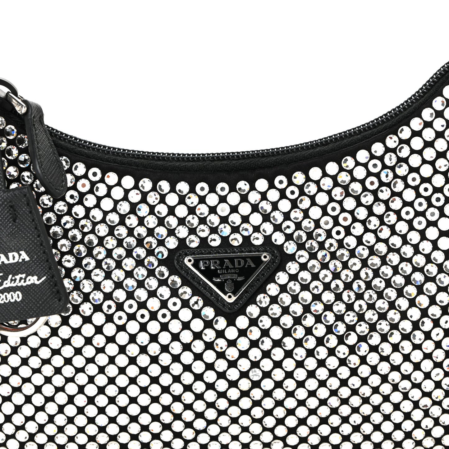 Satin Crystal Mini Re-Edition 2000 Bag Cristal
