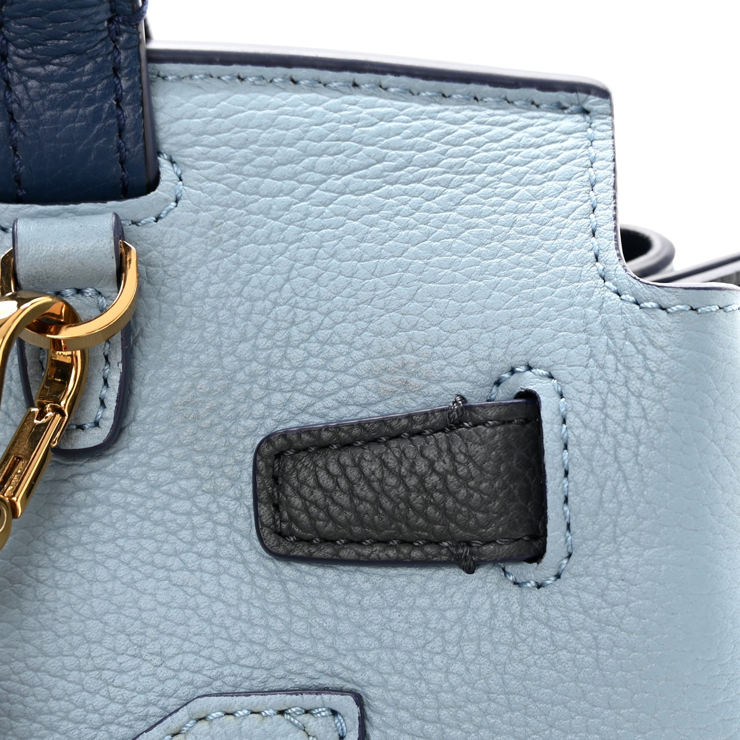 Grained Calfskin Large Milla Convertible Backpack Navy Multicolor