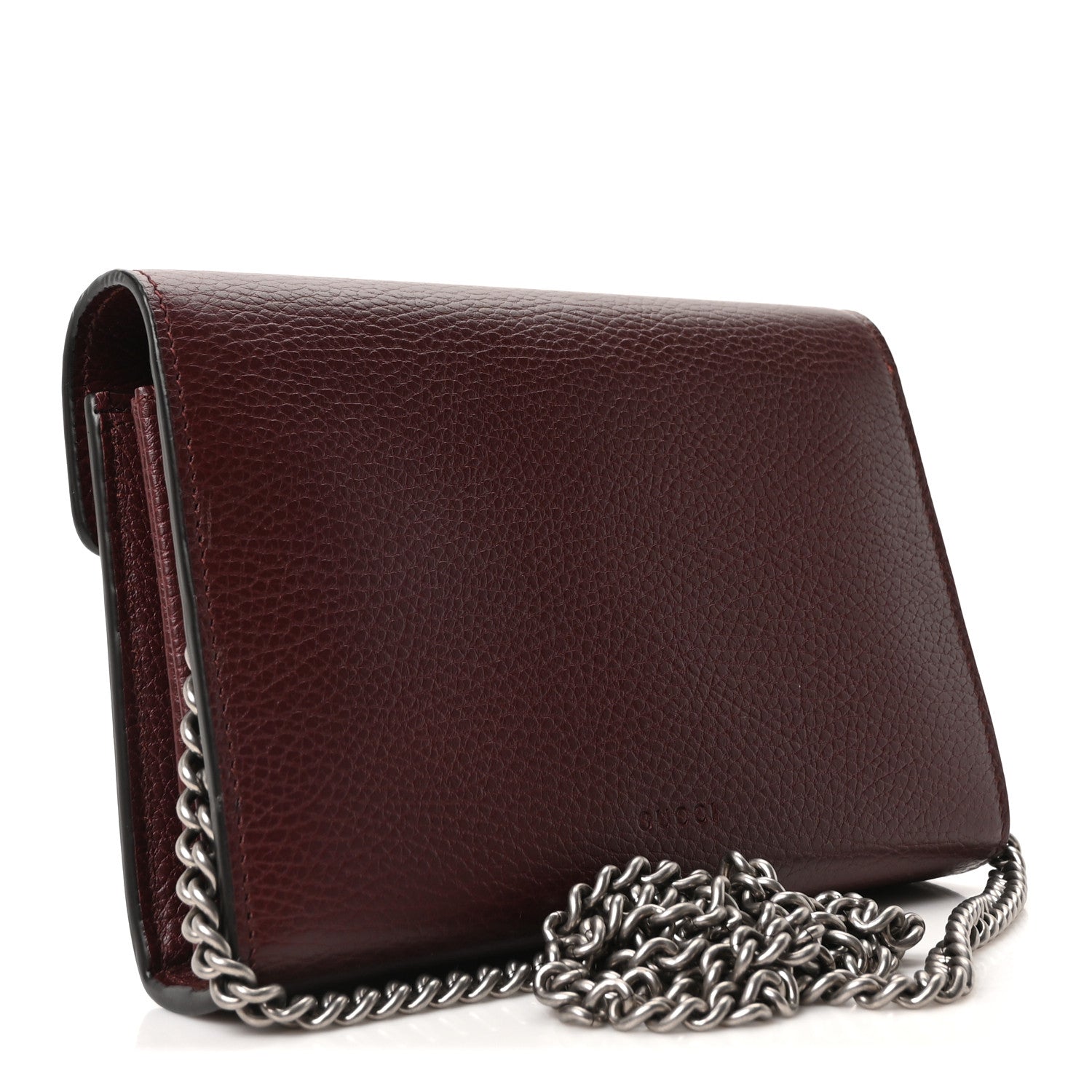 Gucci Dollar Calfskin Crystal Mini Dionysus Chain Wallet Vintage Bordeaux 3 of 9