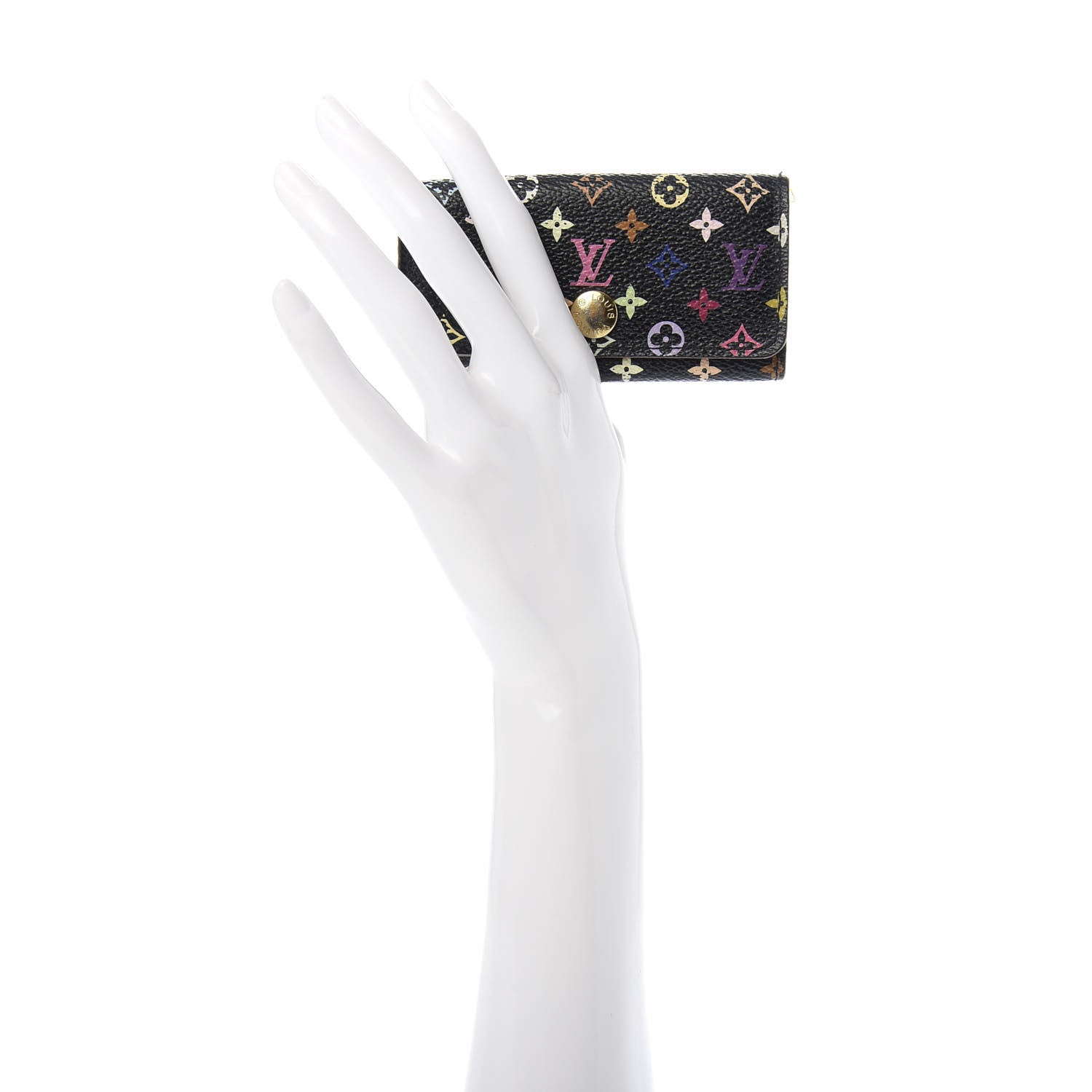 Louis Vuitton Monogram Multicolor Multicles 4 Key Holder Black 2 of 9