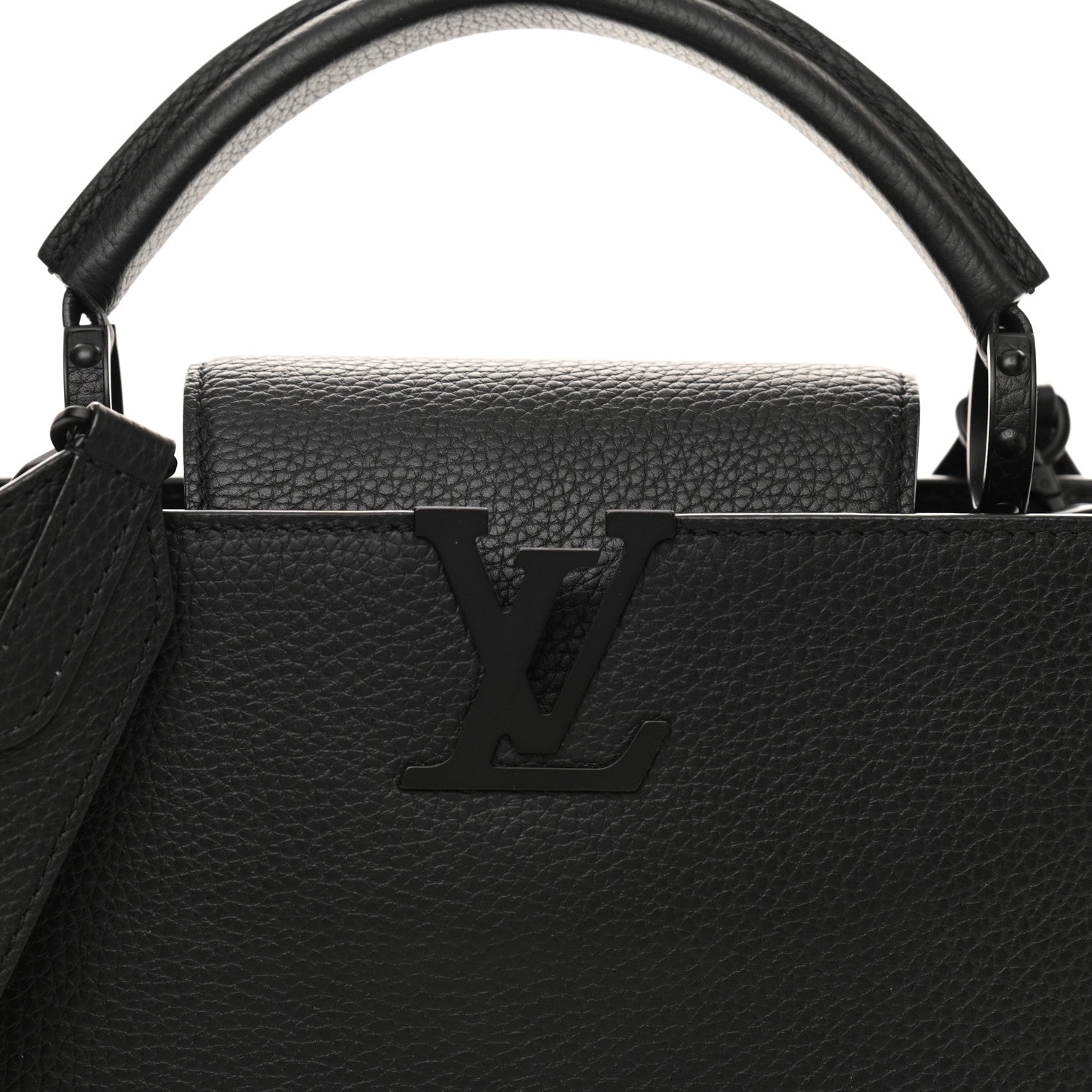 Louis Vuitton Taurillon Capucines BB Matte Black 7 of 10