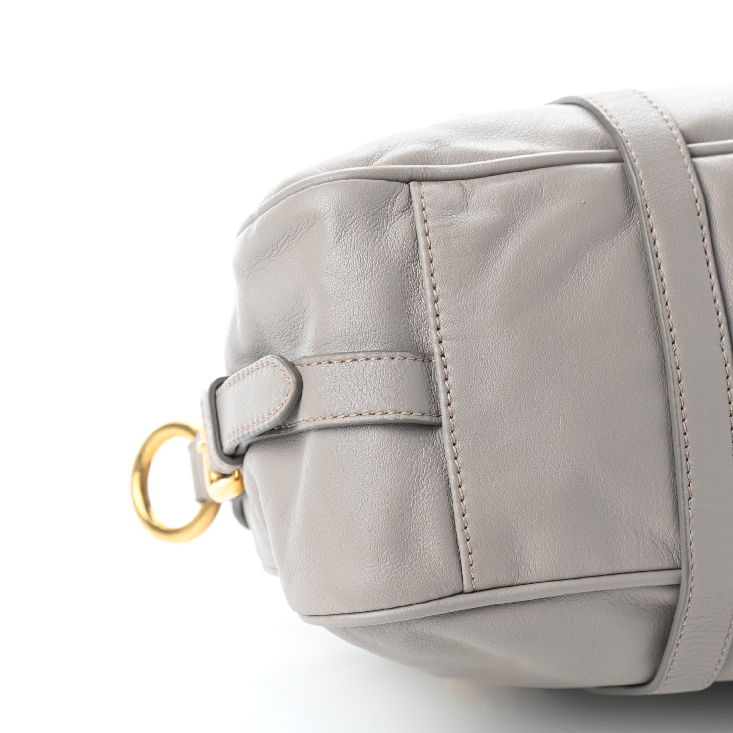 Prada Soft Calfskin Shopping Satchel Argilla 7 of 8