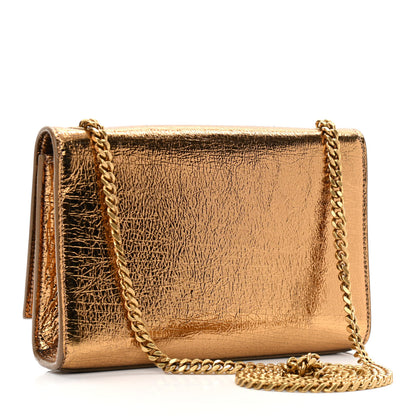 Saint Laurent Metallic Calfskin Small Classic Monogram Kate Satchel Bronze 3 of 10