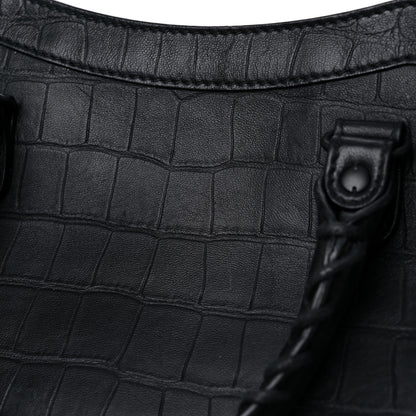 Balenciaga Matte Supple Lambskin Crocodile Embossed Classic Black Hardware S City Black 14 of 14