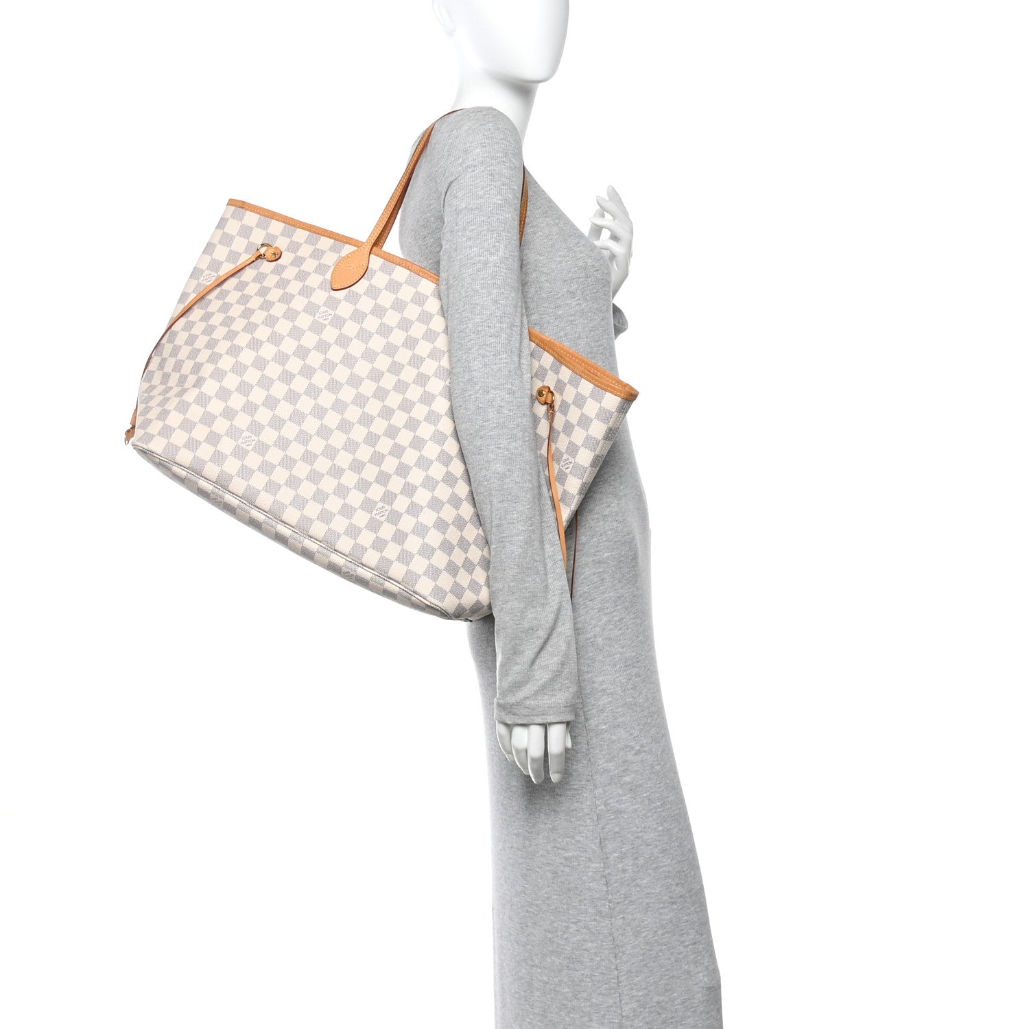 Louis Vuitton Damier Azur Neo Neverfull GM Rose Ballerine 2 of 11