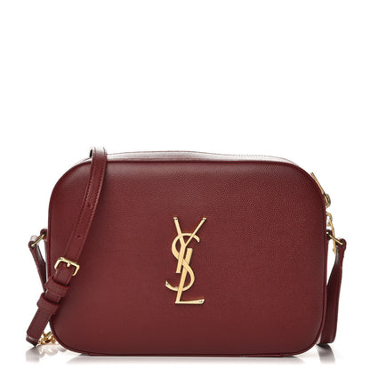 Saint Laurent Grain De Poudre Medium Classic Monogram Camera Bag Oxblood 1 of 9