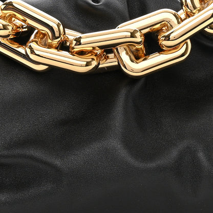 Bottega Veneta Calfskin The Pouch Chain Black 9 of 13
