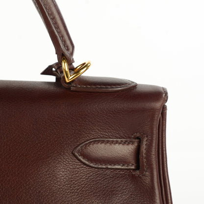 Hermes Evergrain Kelly Retourne 32 Havane 22 of 24