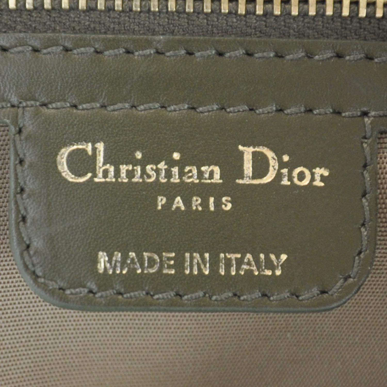 Christian Dior Coated Canvas Cannage Small Panarea Tote Olive 7 of 9